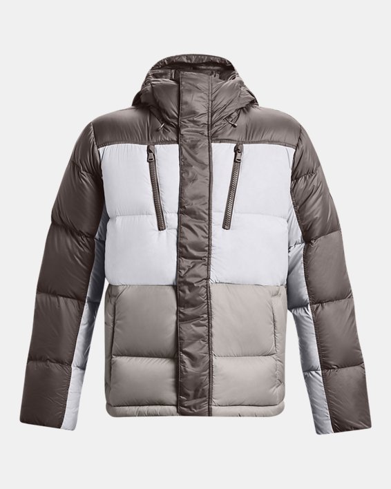 Men's ColdGear® Infrared Down Blocked Jacket, Brown, pdpMainDesktop image number 6